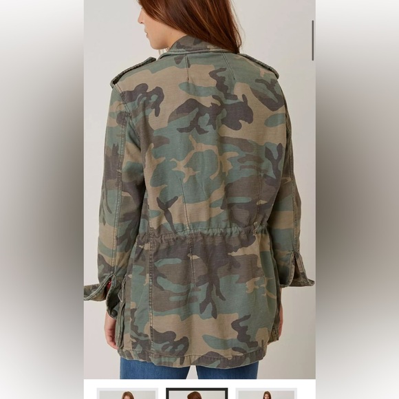 Free People Not Your Brother's Jacket Green Camo size XS - Picture 3 of 11